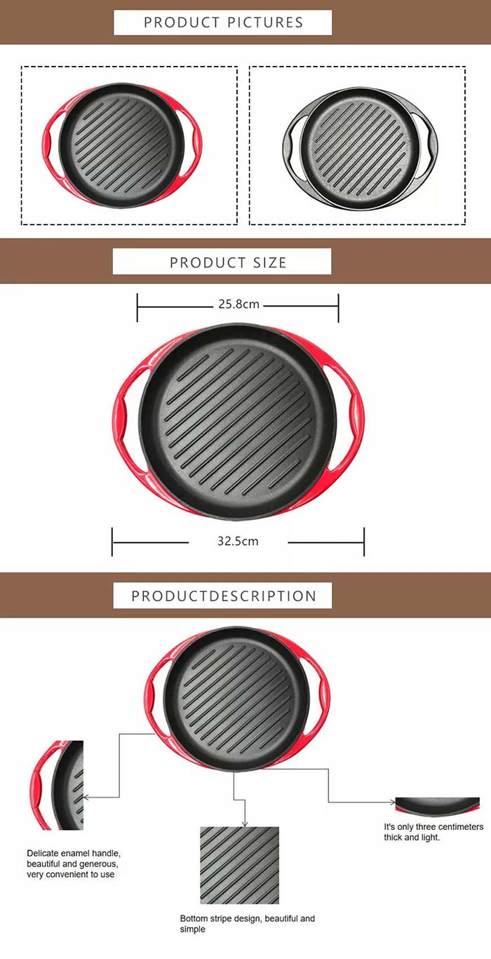 Grill Griddle BBQ Plate Frying Pans