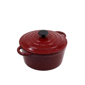 Red Enameled Round Cast