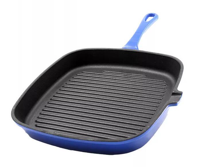 Enamel Cast Iron Square Griddle Grill Pan