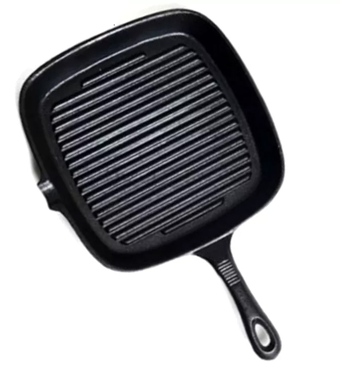 Vegetable Oil Cast Iron Square Fry Pan